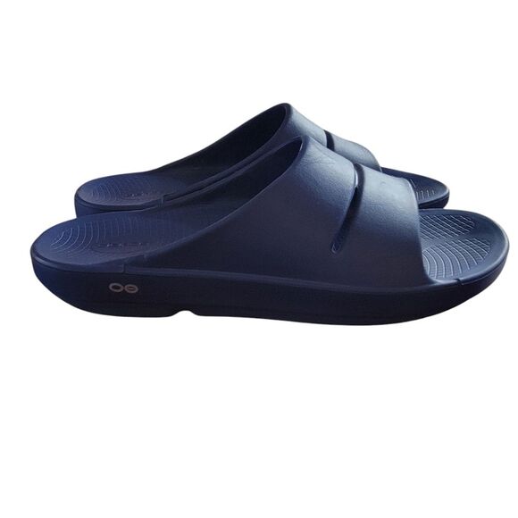 Oofos Unisex OOaah Slide Sandal Navy Blue Women\'s 16 Men\'s 14 main image 6